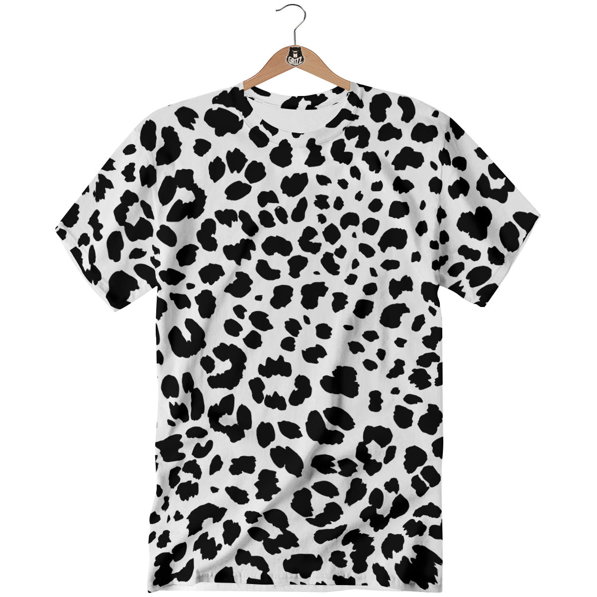 Jaguar White And Black Print Pattern T-Shirt-grizzshop