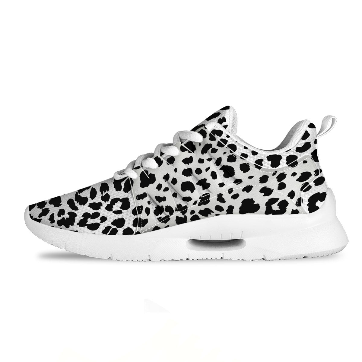 Jaguar White And Black Print Pattern Tennis Shoes-grizzshop
