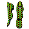 Jamaican Flag Pattern Print Muay Thai Shin Guards-grizzshop