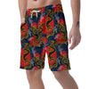 Janpanese Dragon Print Men's Shorts-grizzshop