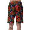 Janpanese Dragon Print Men's Shorts-grizzshop