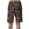 Janpanese Floral Dragon Print Men's Shorts-grizzshop