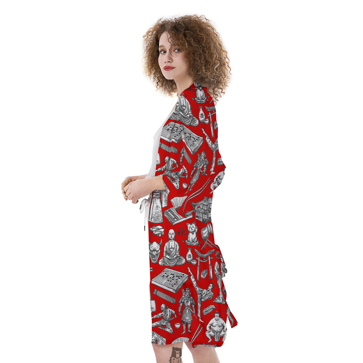Japan History And Culture Print Pattern Kimono-grizzshop