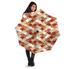 Japanese Beige And Red Print Pattern Umbrella-grizzshop