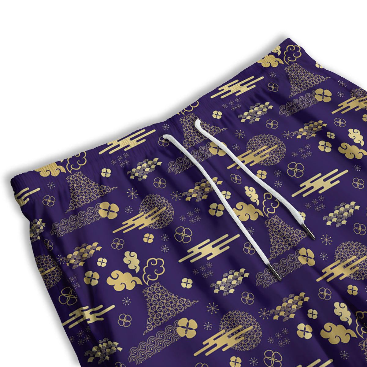 Japanese Classic Print Pattern Men's Athletic Shorts