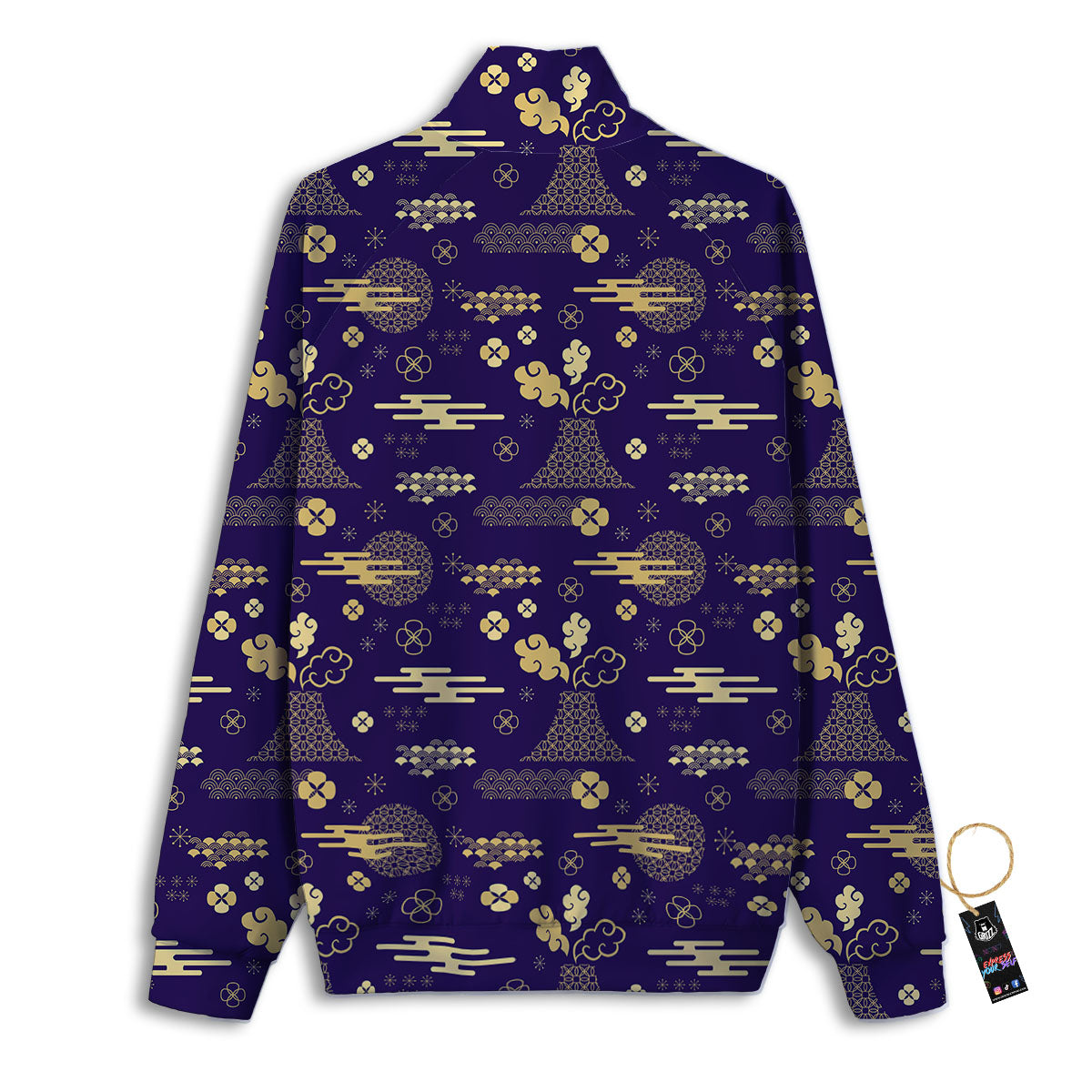 Japanese Classic Print Pattern Track Jacket-grizzshop