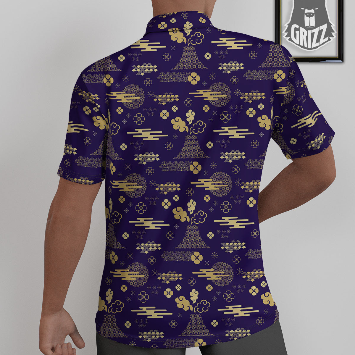 Japanese Classic Print Pattern Untucked Shirts-grizzshop
