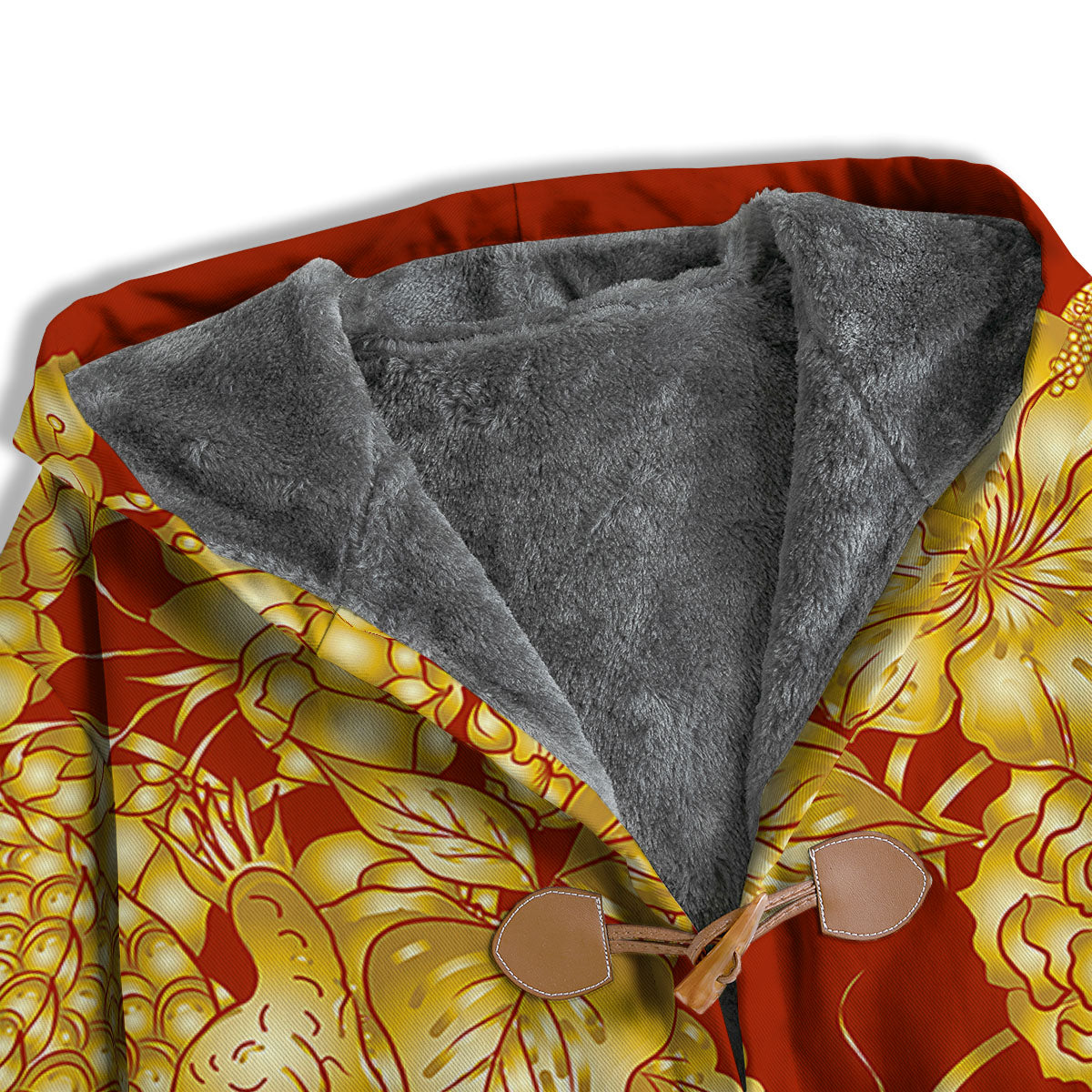 Japanese Dragon Orange Print Men's Windbreaker Jacket-grizzshop