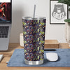 Japanese Dragons And Cat Tattoo Print Pattern Tumbler-grizzshop