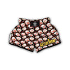 Japanese Maneki Neko And Black Print Pattern Muay Thai Boxing Shorts-grizzshop