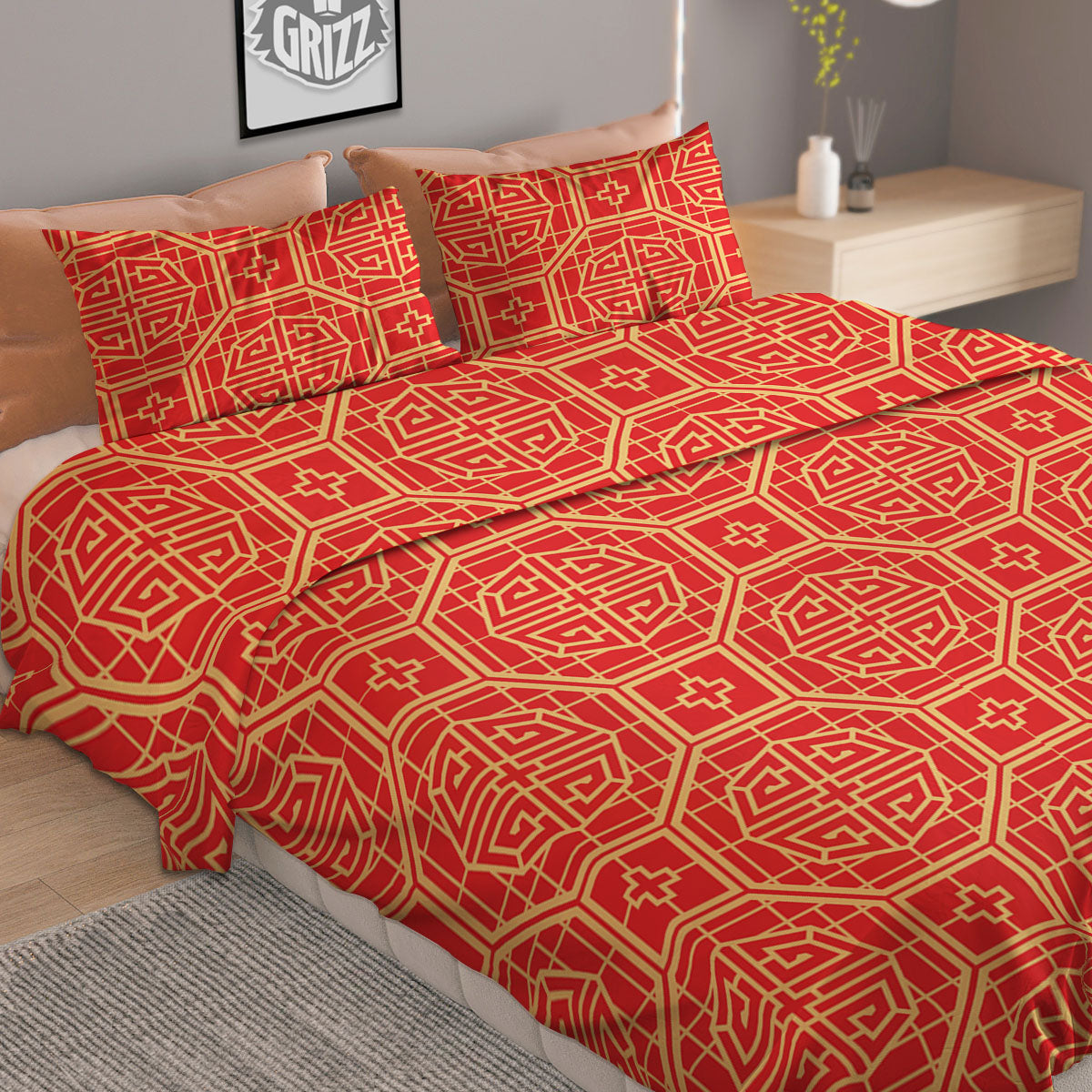 Jeans Denim Tropical Print Pattern Duvet Cover Bedding Set