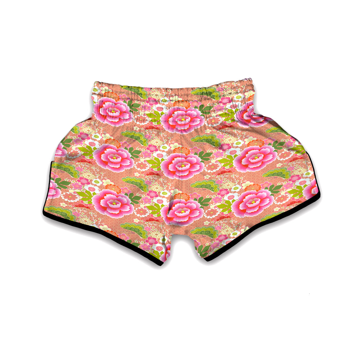 Japanese Style Sakura Muay Thai Boxing Shorts-grizzshop