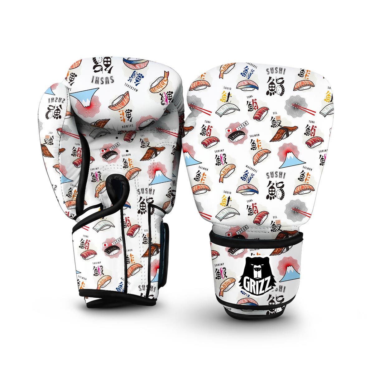 Japanese Sushi Kawaii Pattern Print Boxing Gloves-grizzshop