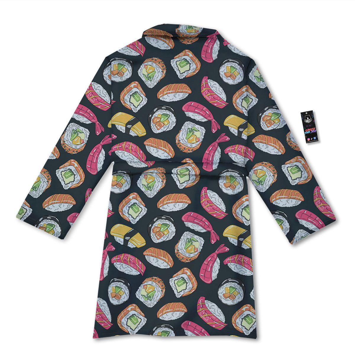 Japanese Sushi Print Pattern Bathrobe-grizzshop