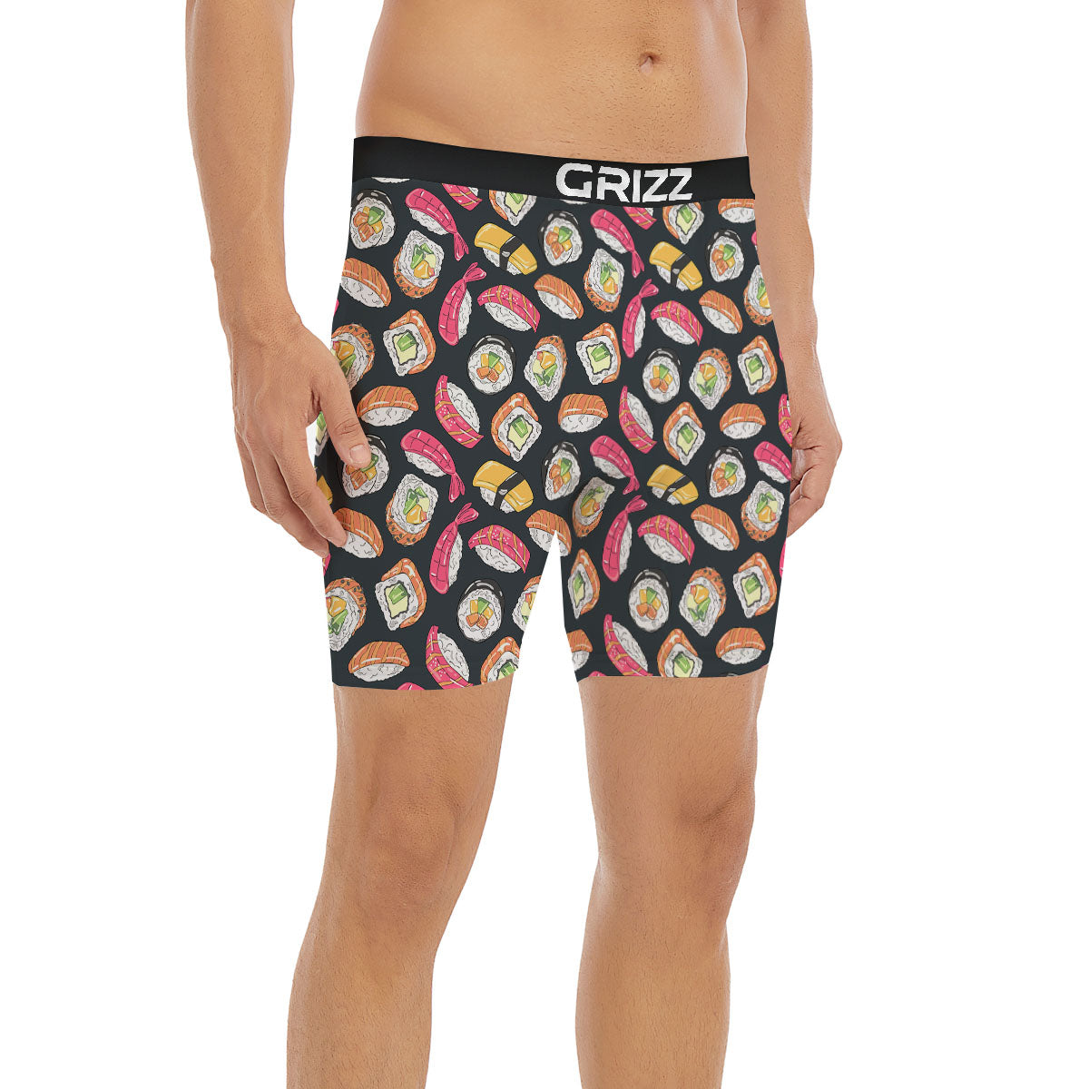 Japanese Sushi Print Pattern Boxer Briefs-grizzshop