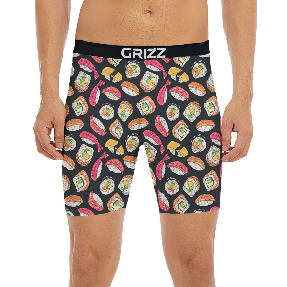 Japanese Sushi Print Pattern Boxer Briefs-grizzshop
