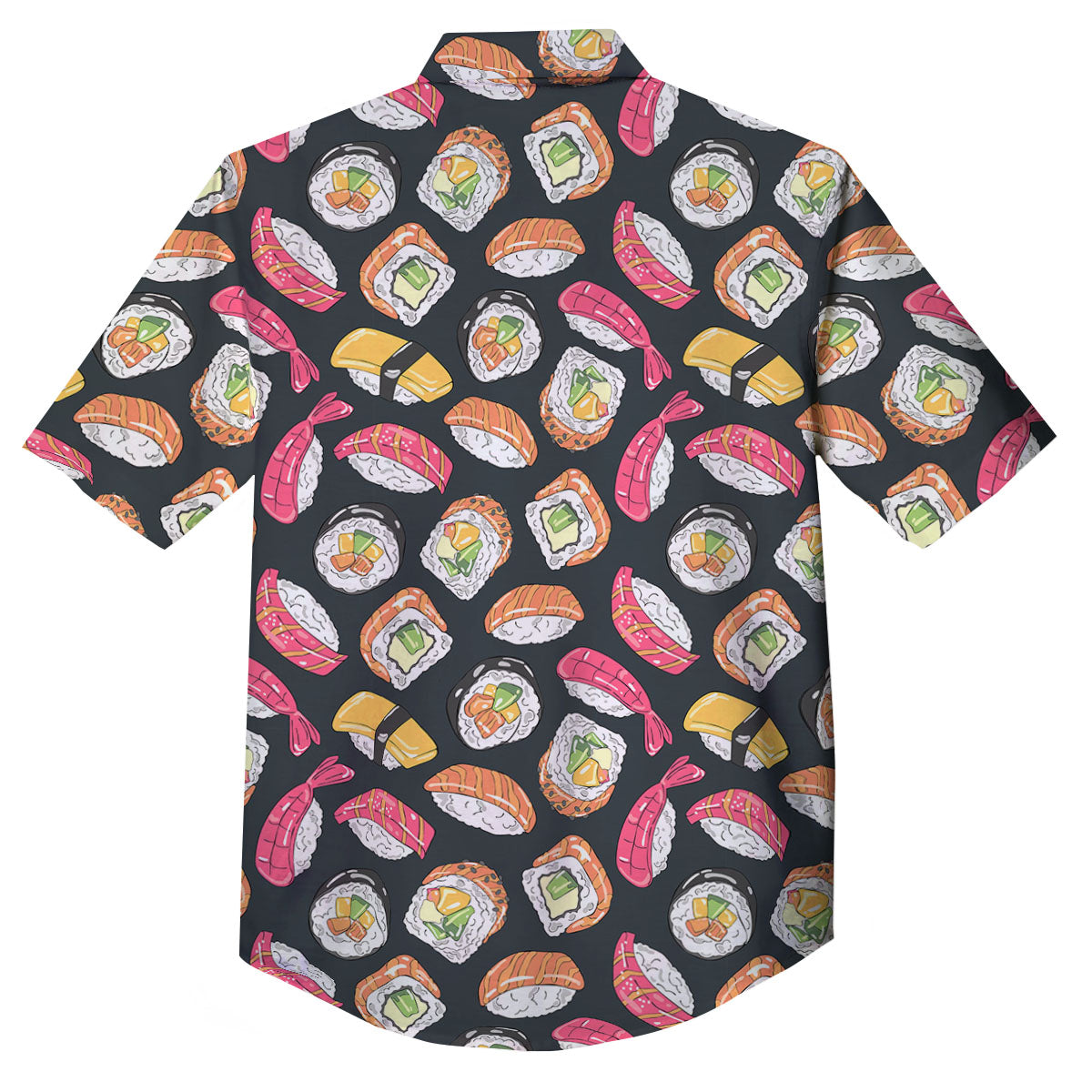 Japanese Sushi Print Pattern Button Up Shirt-grizzshop