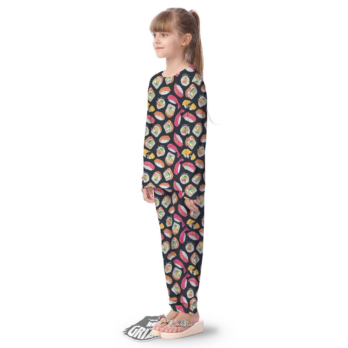Japanese Sushi Print Pattern Kid's Pajamas-grizzshop
