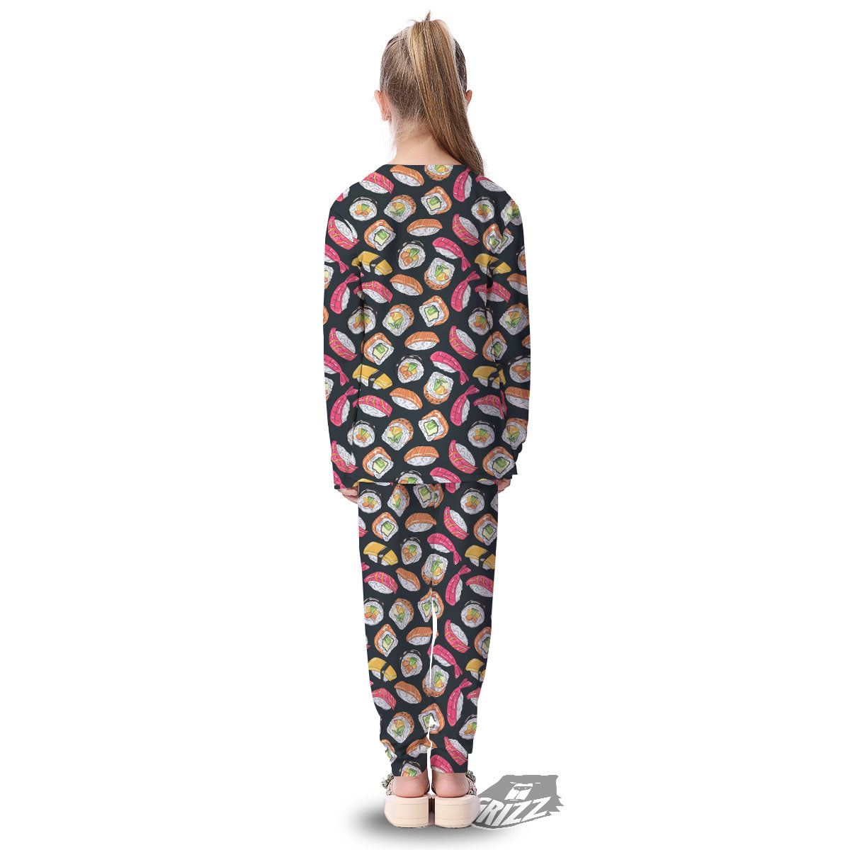 Japanese Sushi Print Pattern Kid's Pajamas-grizzshop