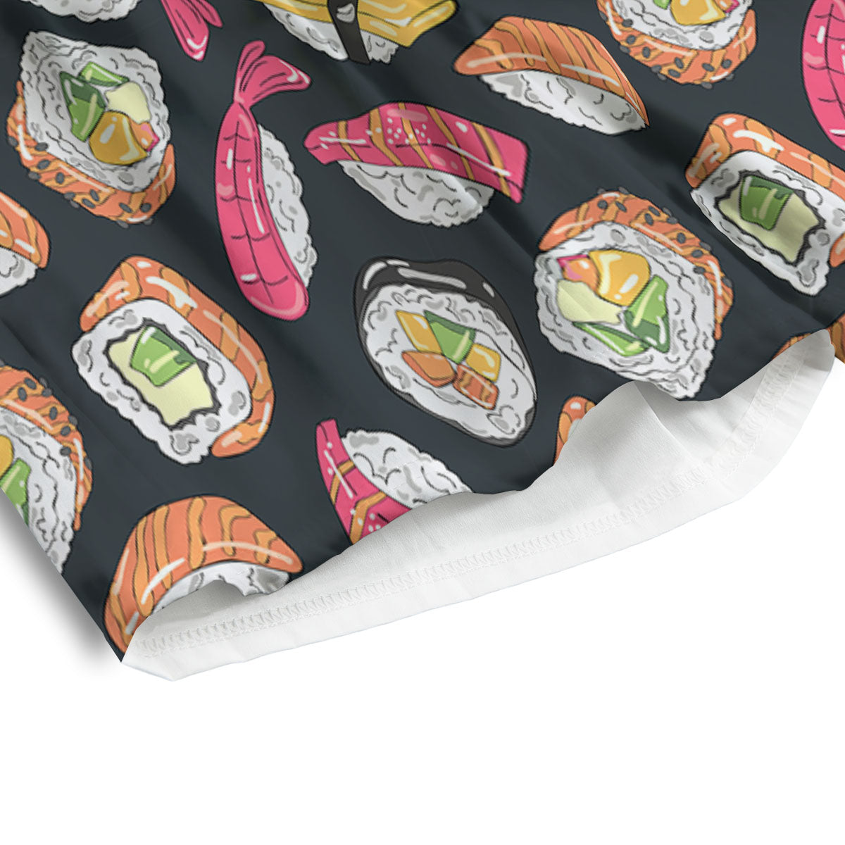 Japanese Sushi Print Pattern Men's Athletic Shorts