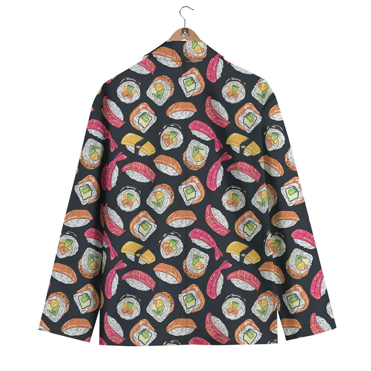 Japanese Sushi Print Pattern Men's Blazer-grizzshop