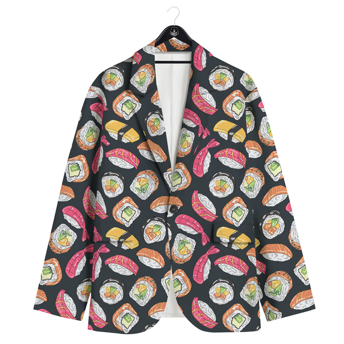 Japanese Sushi Print Pattern Men's Sport Coat-grizzshop