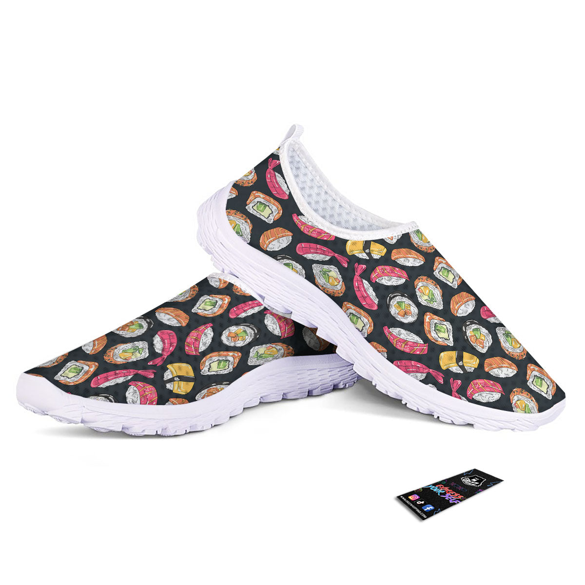 Japanese Sushi Print Pattern Nurse Shoes-grizzshop