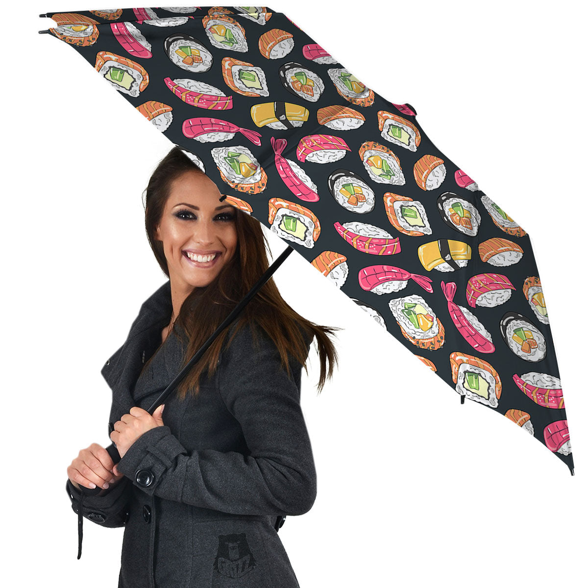 Japanese Sushi Print Pattern Umbrella-grizzshop