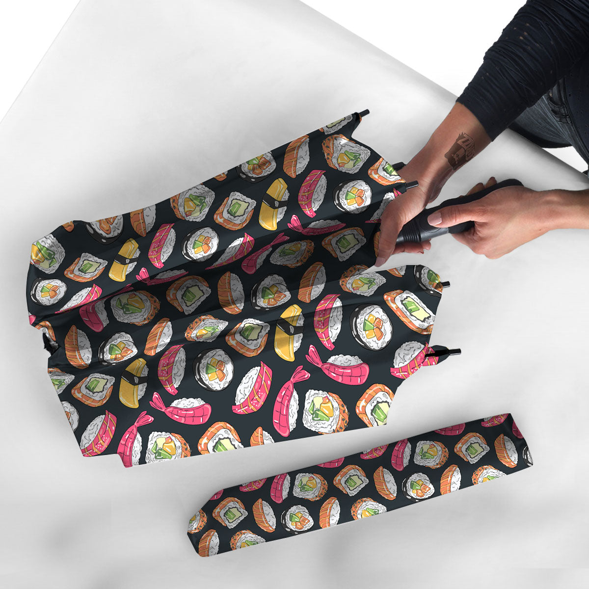Japanese Sushi Print Pattern Umbrella-grizzshop