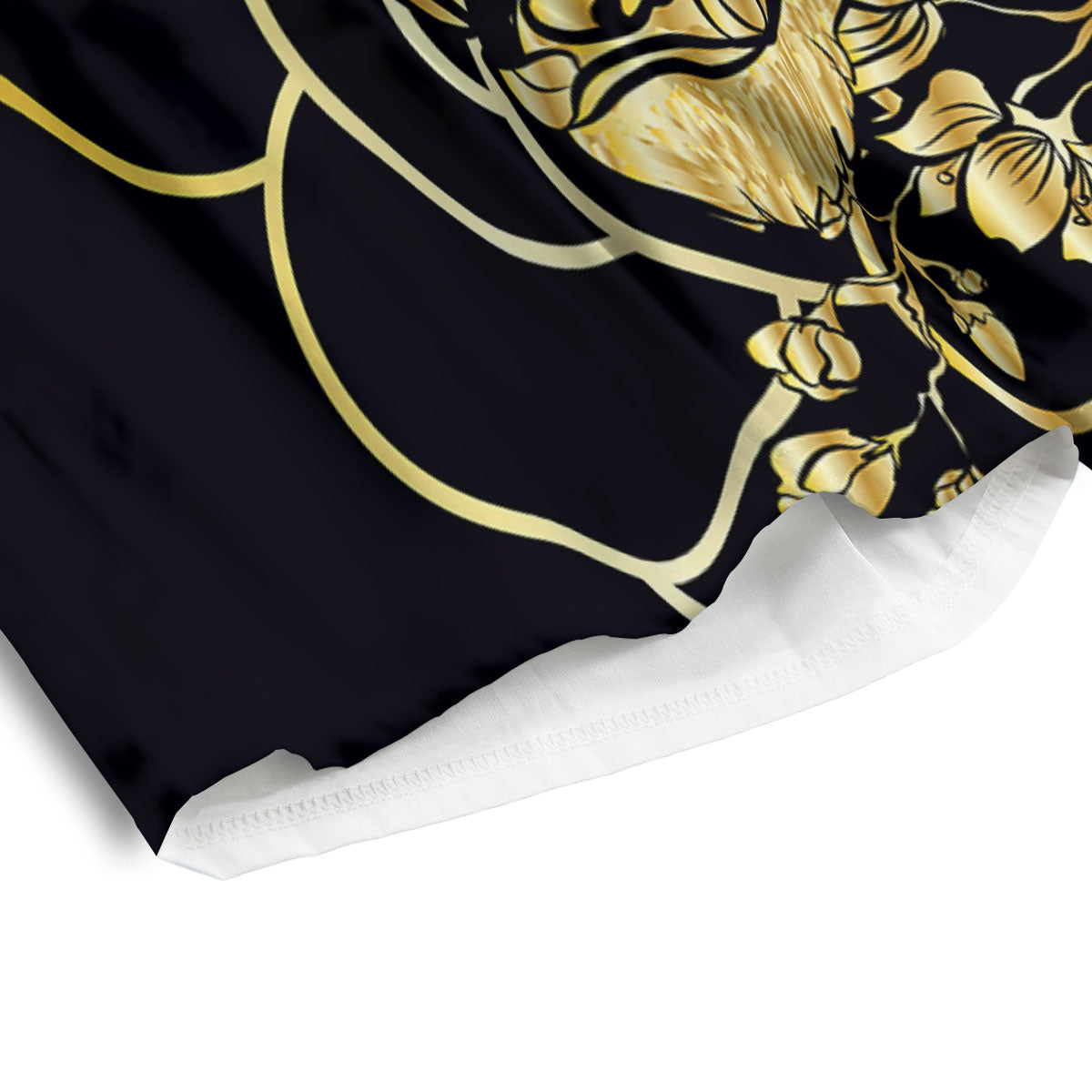 Japanese Tiger Gold And Black Print Men's Athletic Shorts