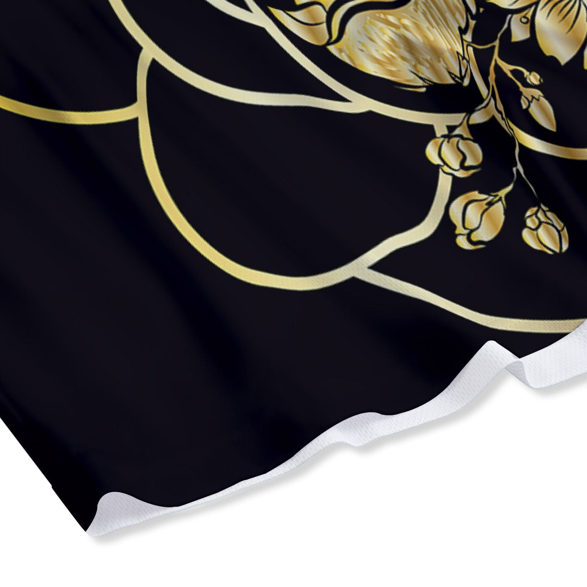 Lights Disco Yellow Print Pattern Mesh Shorts