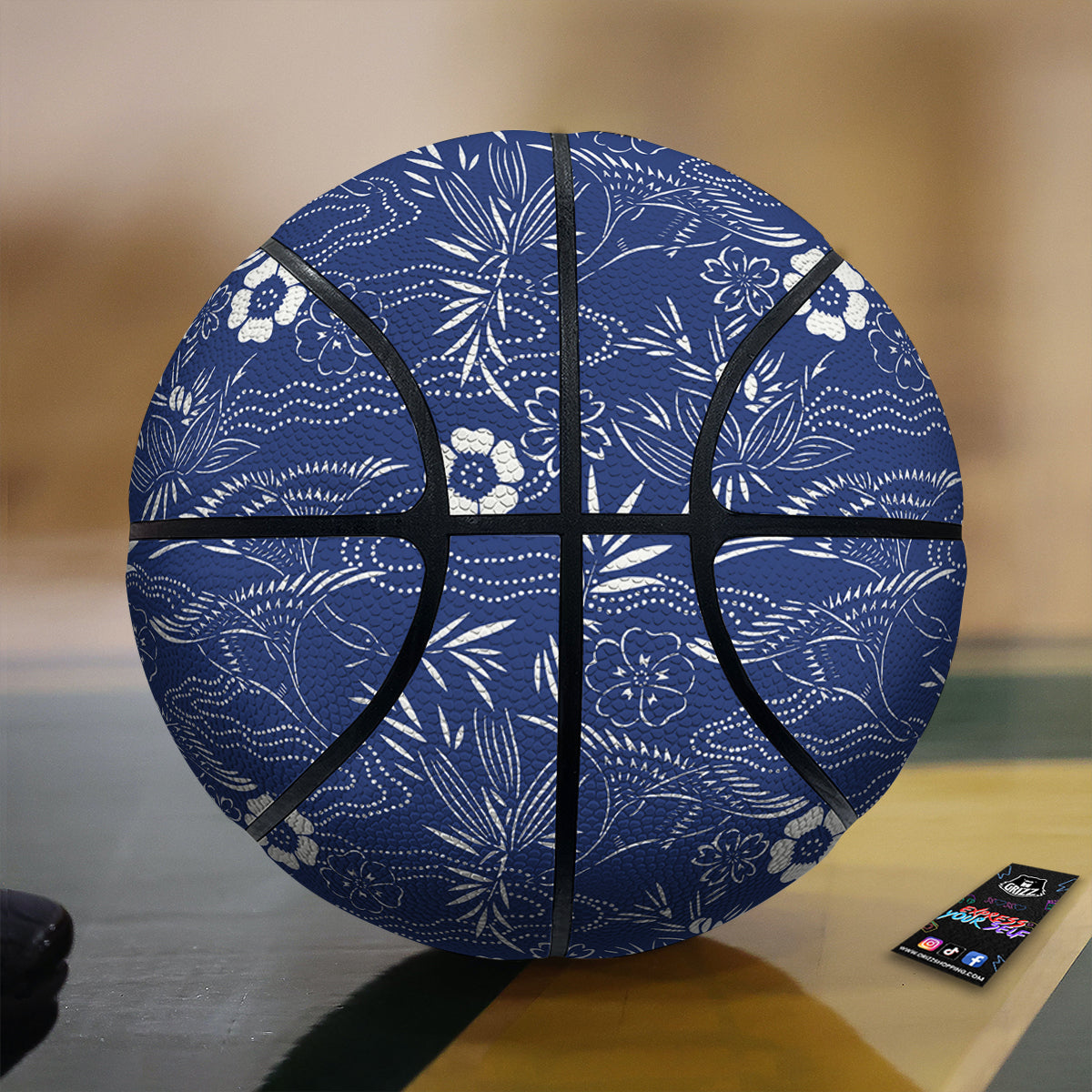 Japanese Vintage Print Pattern Basketball