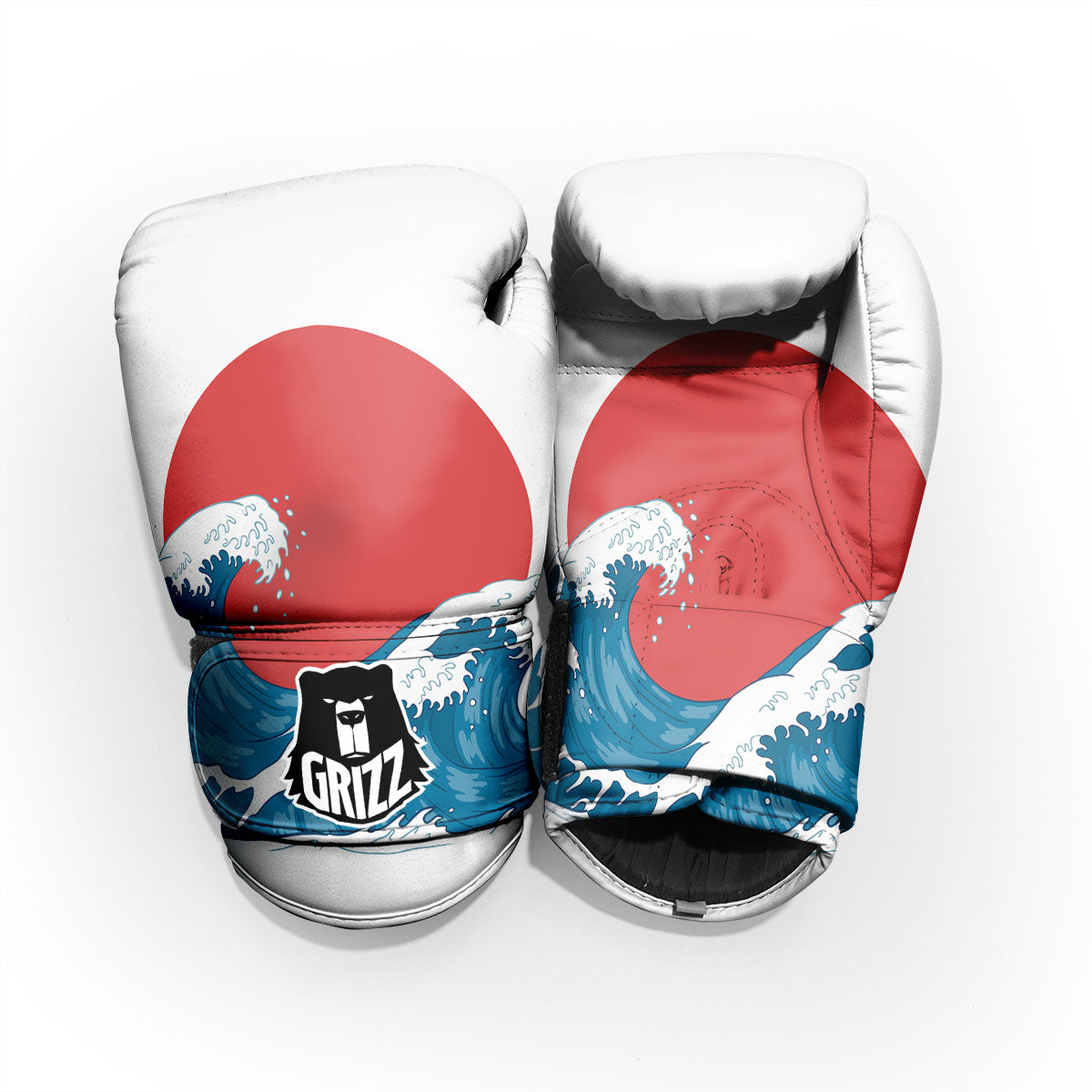 Japanese Wave And Vitage Sea Print Pro Boxing Glove
