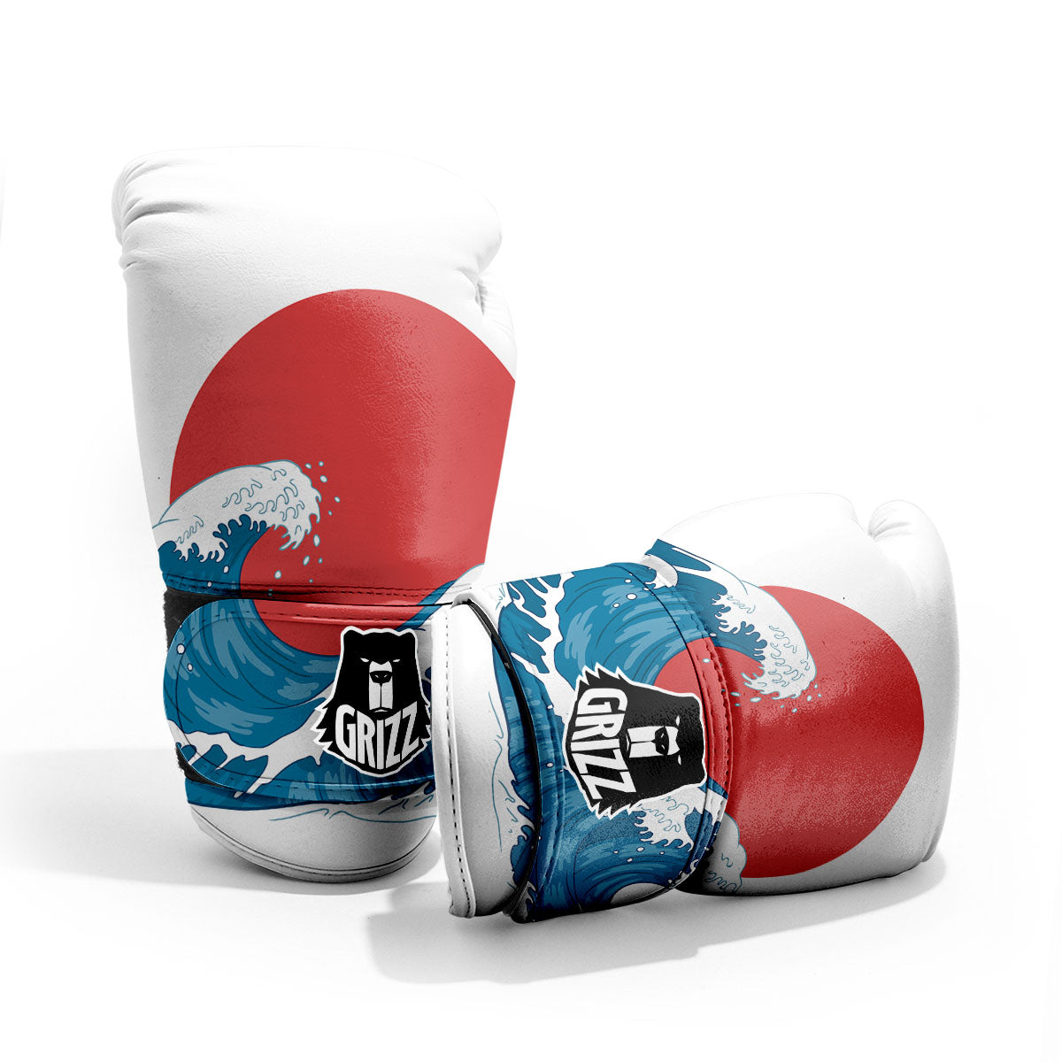 Japanese Wave And Vitage Sea Print Pro Boxing Glove
