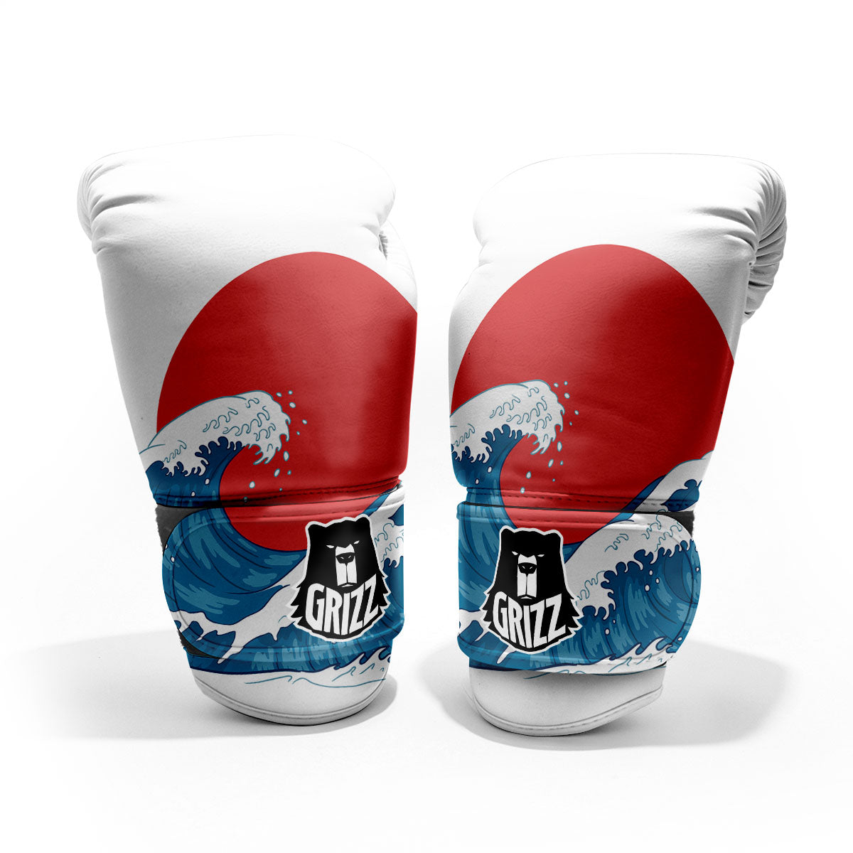Japanese Wave And Vitage Sea Print Pro Boxing Glove