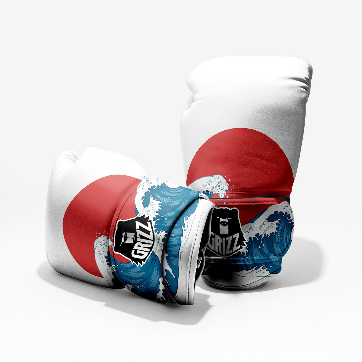Japanese Wave And Vitage Sea Print Pro Boxing Glove