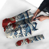 Japanese Wave Red Sun Print Umbrella-grizzshop