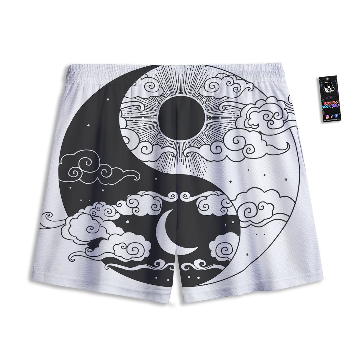 Lily Water Cute Print Pattern Mesh Shorts