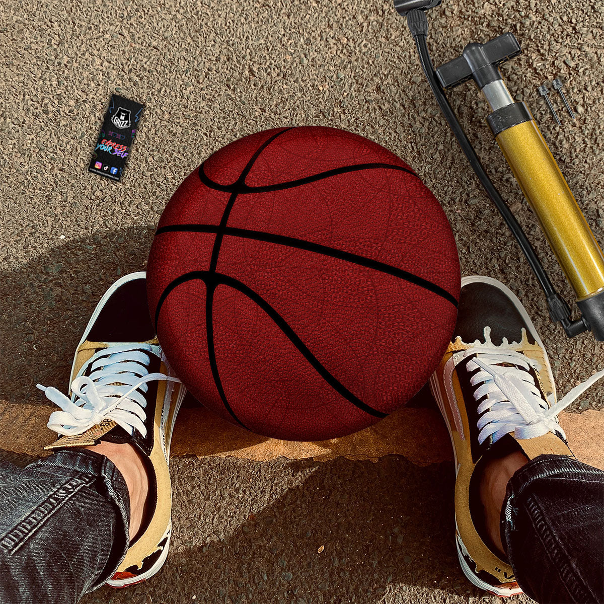 Jellyfish Zentangle Print Pattern Basketball