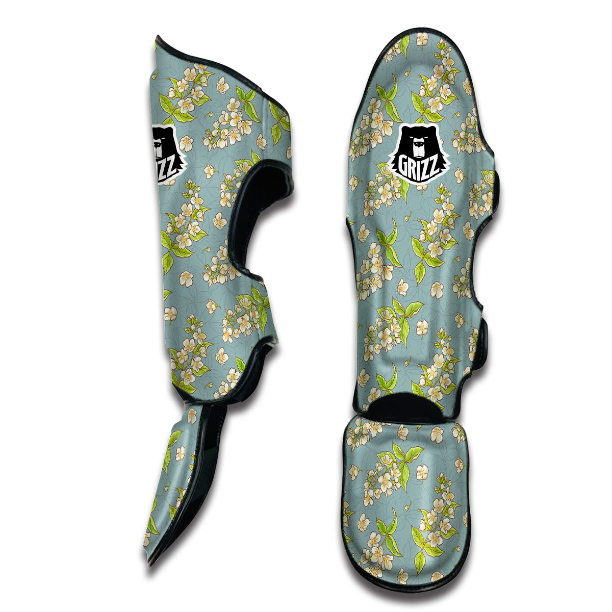 Jasmine Drawing Print Pattern Muay Thai Shin Guards-grizzshop