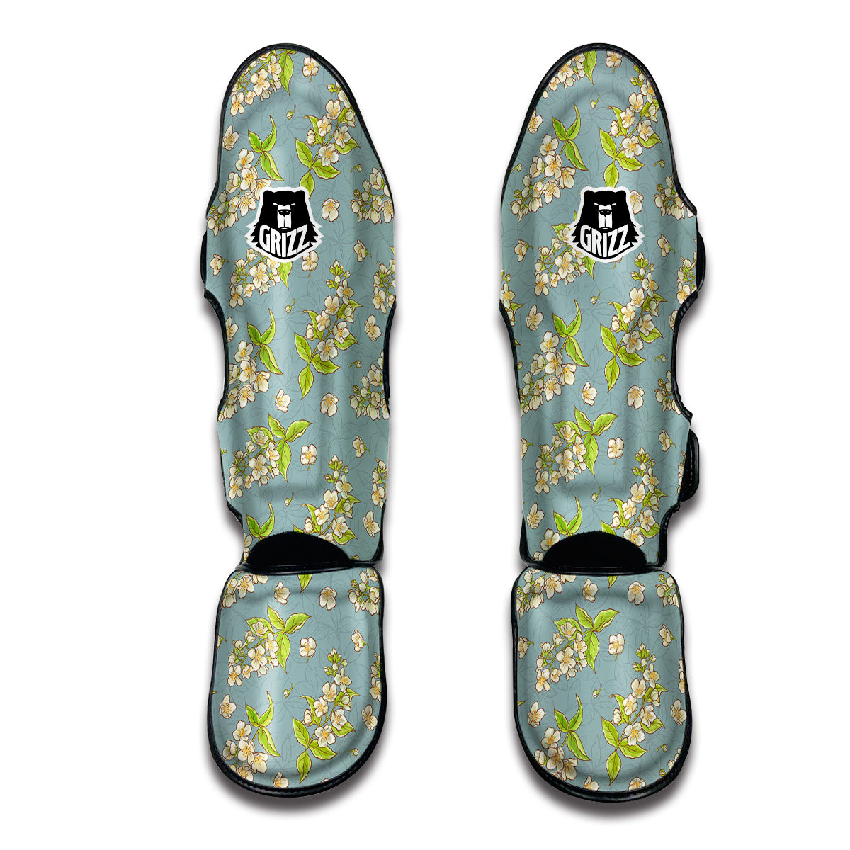 Jasmine Drawing Print Pattern Muay Thai Shin Guards-grizzshop