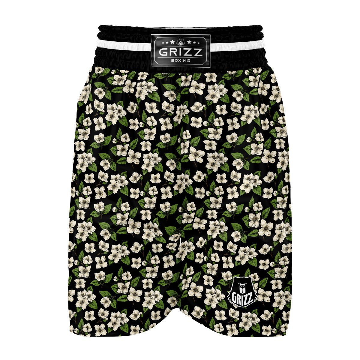 Jasmine Drawing Vintage Print Pattern Boxing Shorts-grizzshop