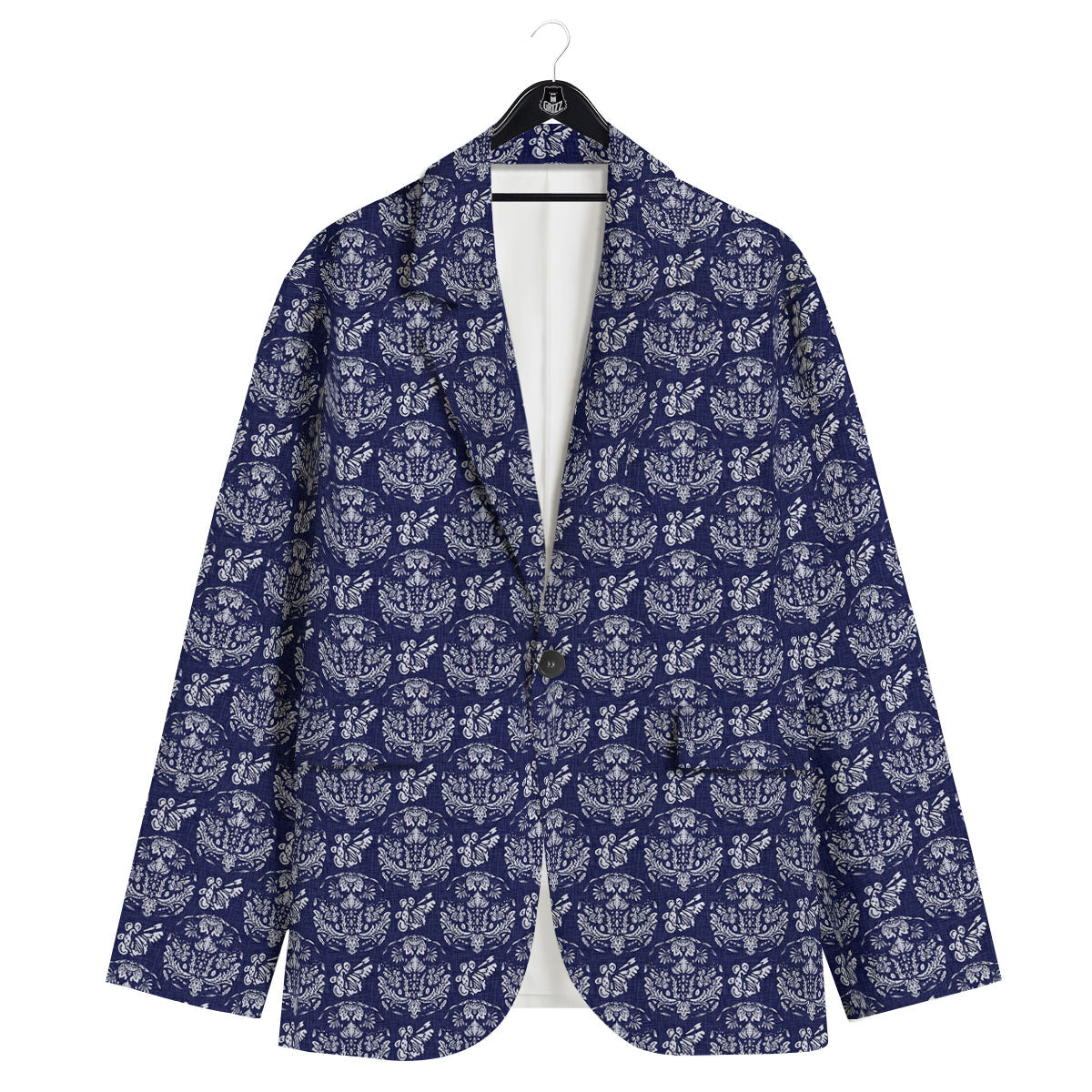 Jeans Bohemian Denim Print Pattern Men's Sport Coat-grizzshop