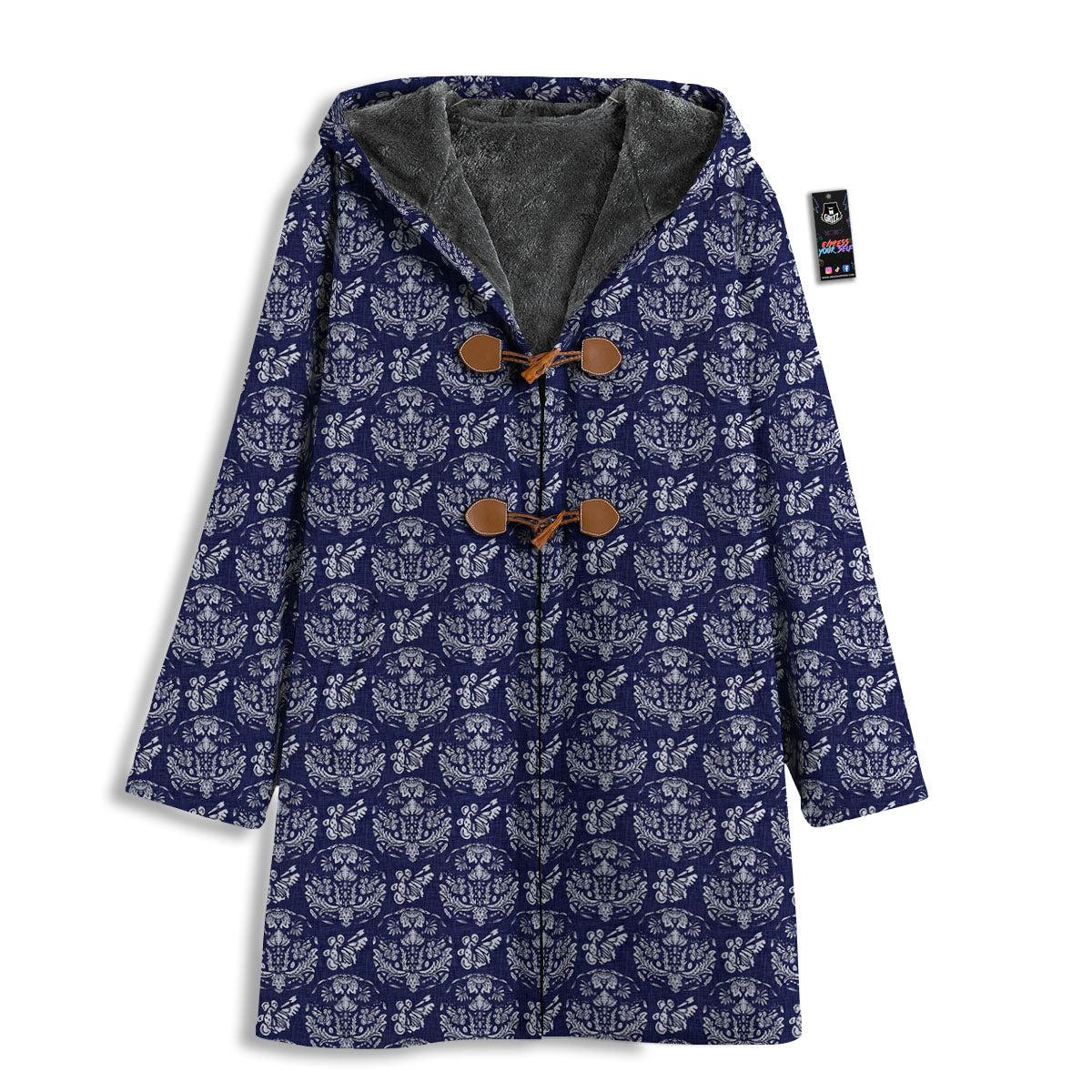 Jeans Bohemian Denim Print Pattern Men's Windbreaker Jacket-grizzshop