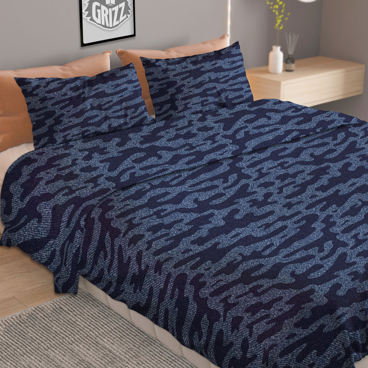 Hibiscus Exotic Tropical Print Pattern Duvet Cover Bedding Set
