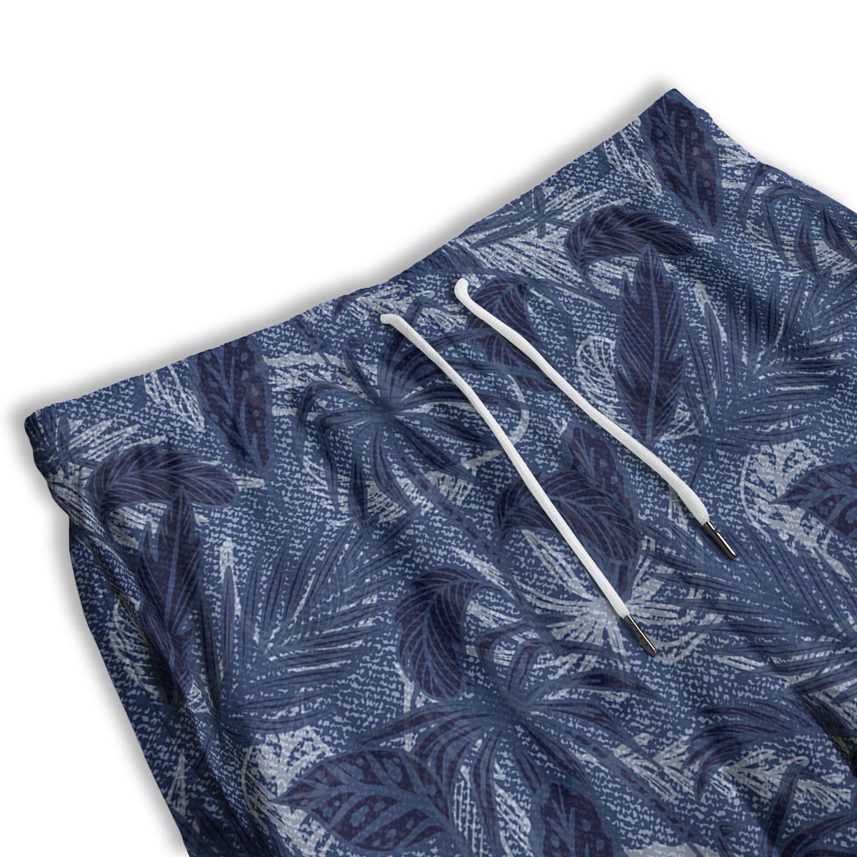 Jeans Denim Tropical Print Pattern Men's Athletic Shorts-grizzshop