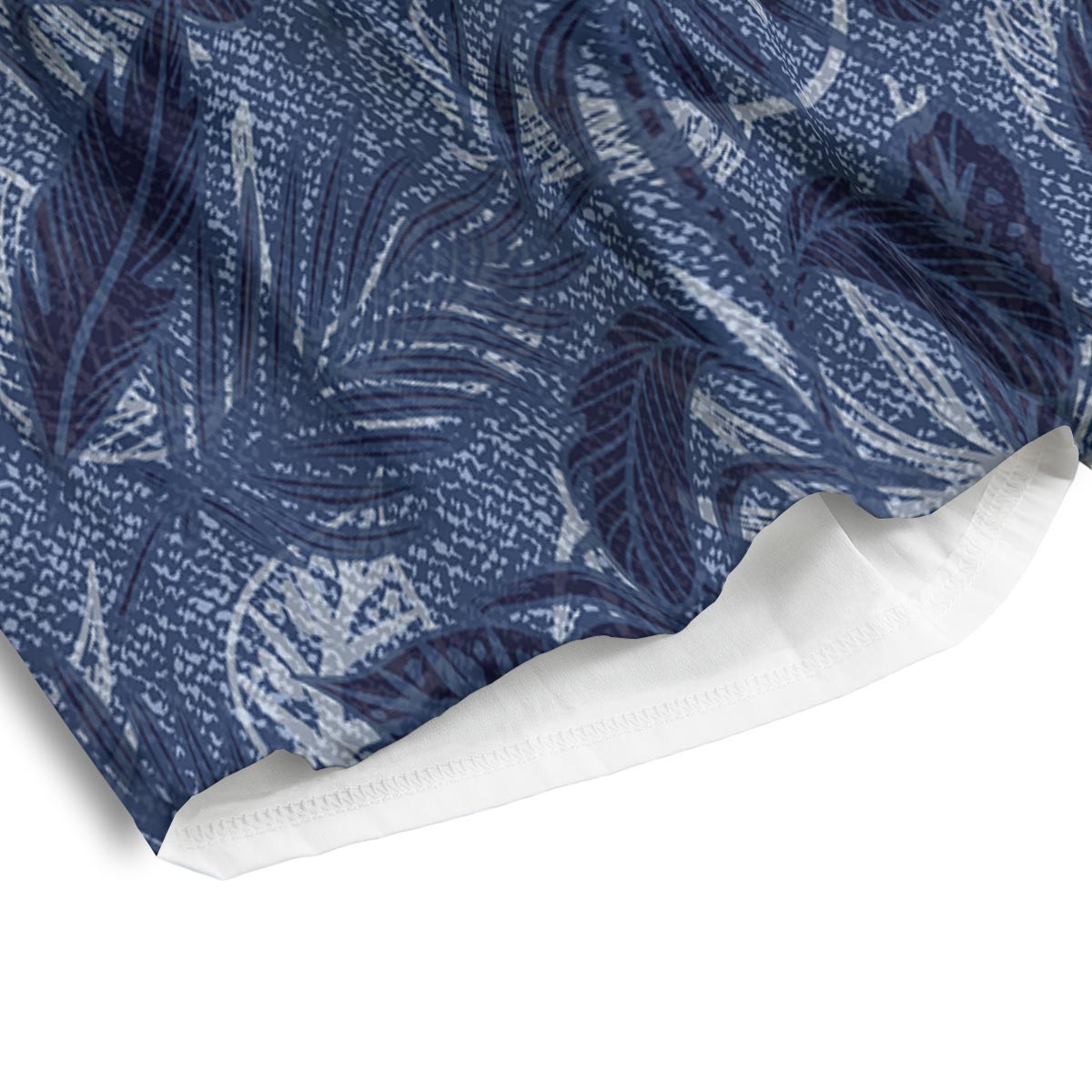 Jeans Denim Tropical Print Pattern Men's Athletic Shorts-grizzshop