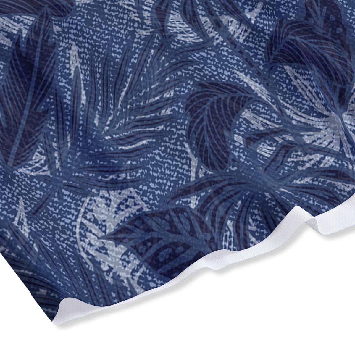 Jeans Denim Tropical Print Pattern Mesh Shorts-grizzshop