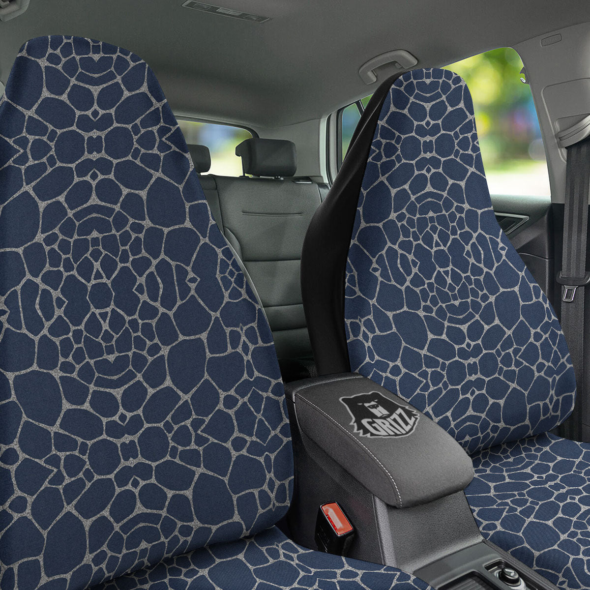 Jeans Giraffe Denim Print Pattern Car Seat Covers-grizzshop