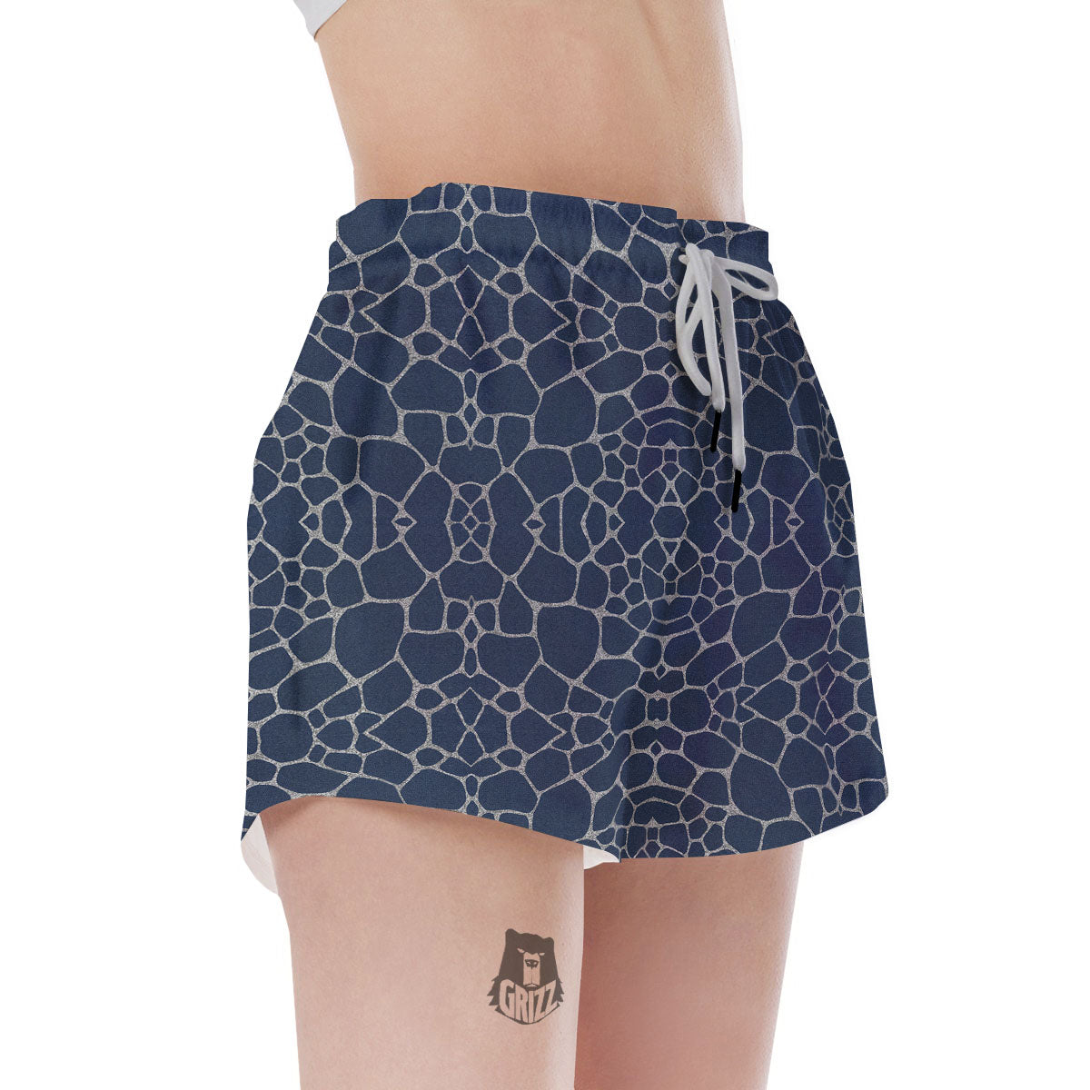 Jeans Giraffe Denim Print Pattern Women's Shorts-grizzshop